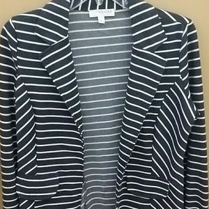 Charcoal grey and white jacket